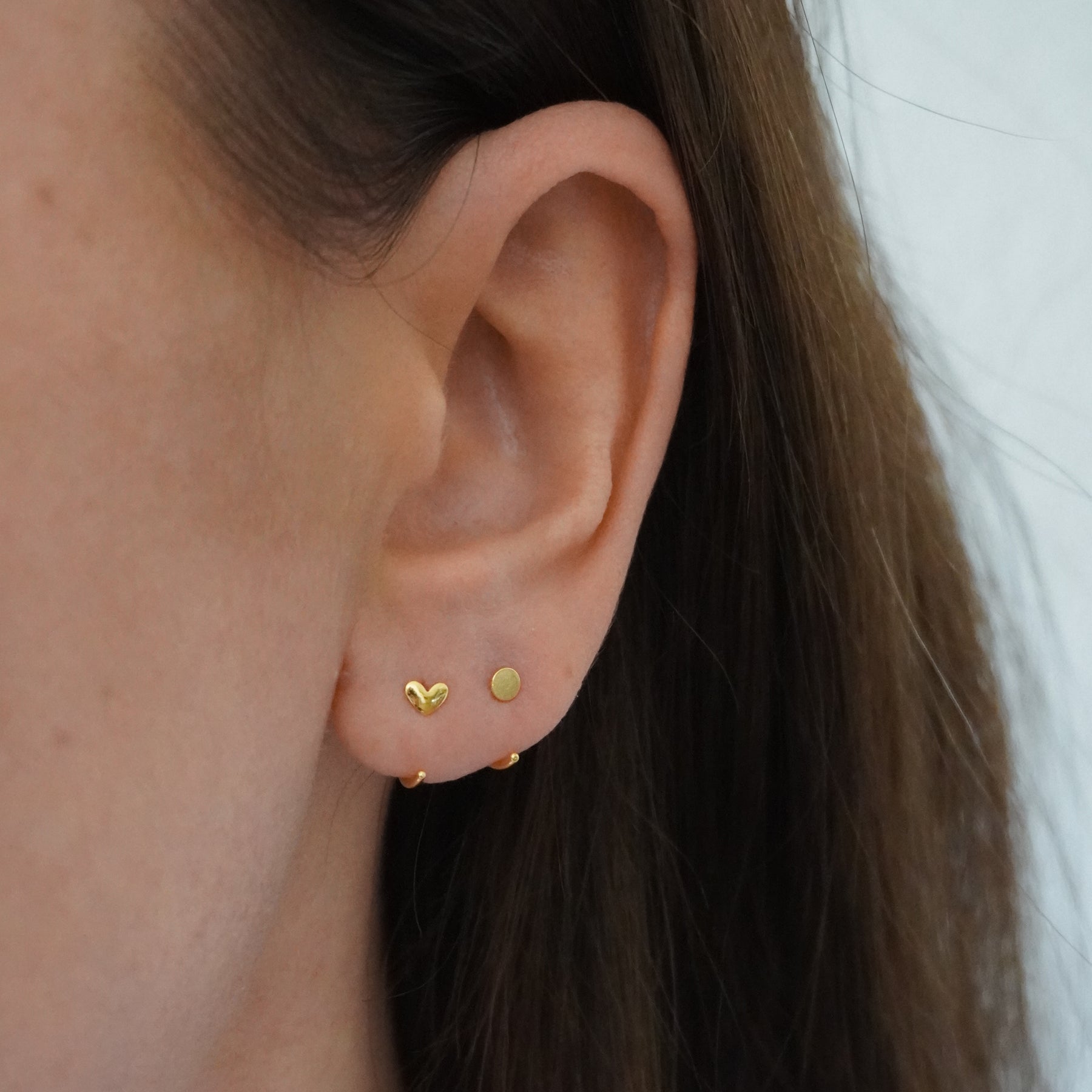 Huggie Heart Stud