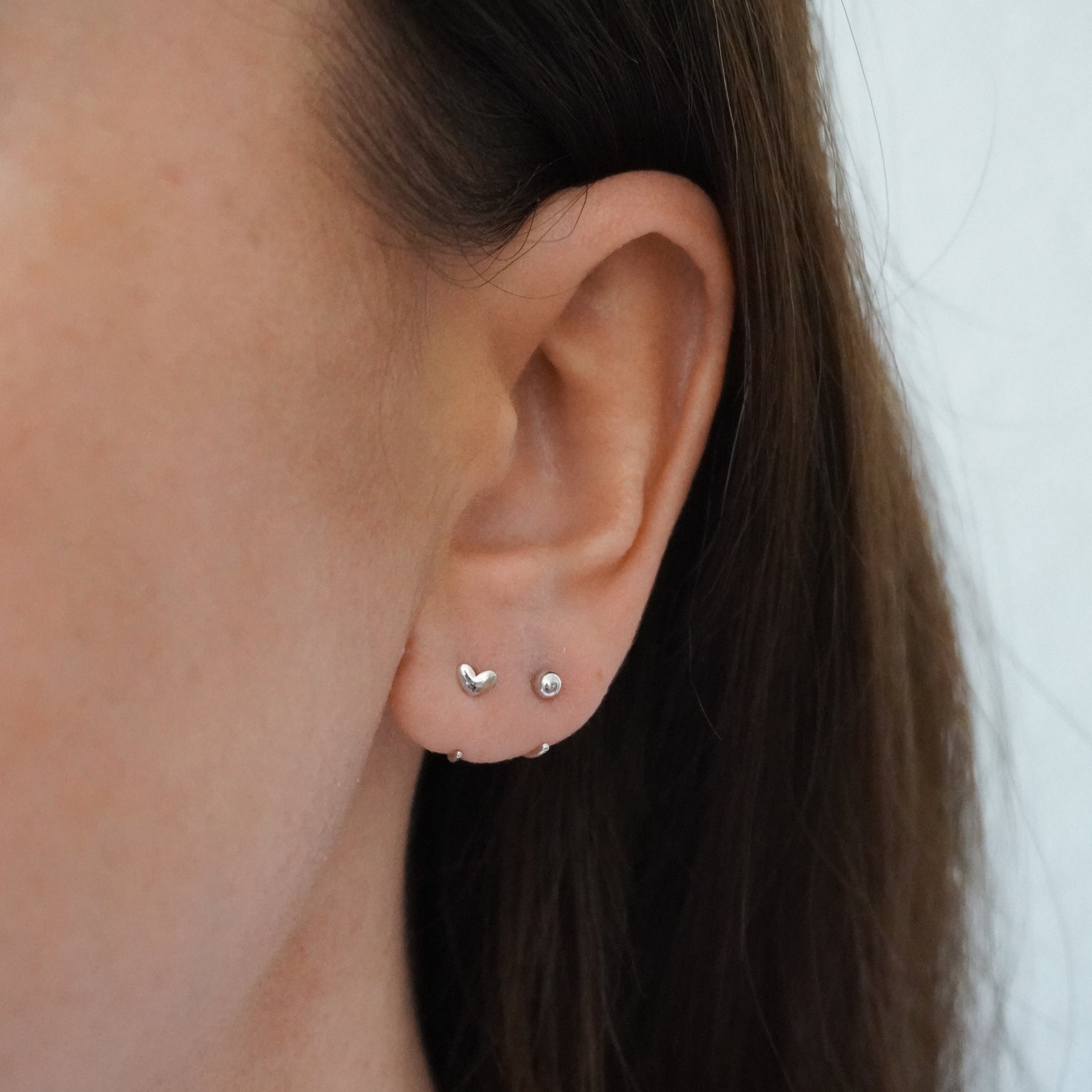Huggie Heart Stud