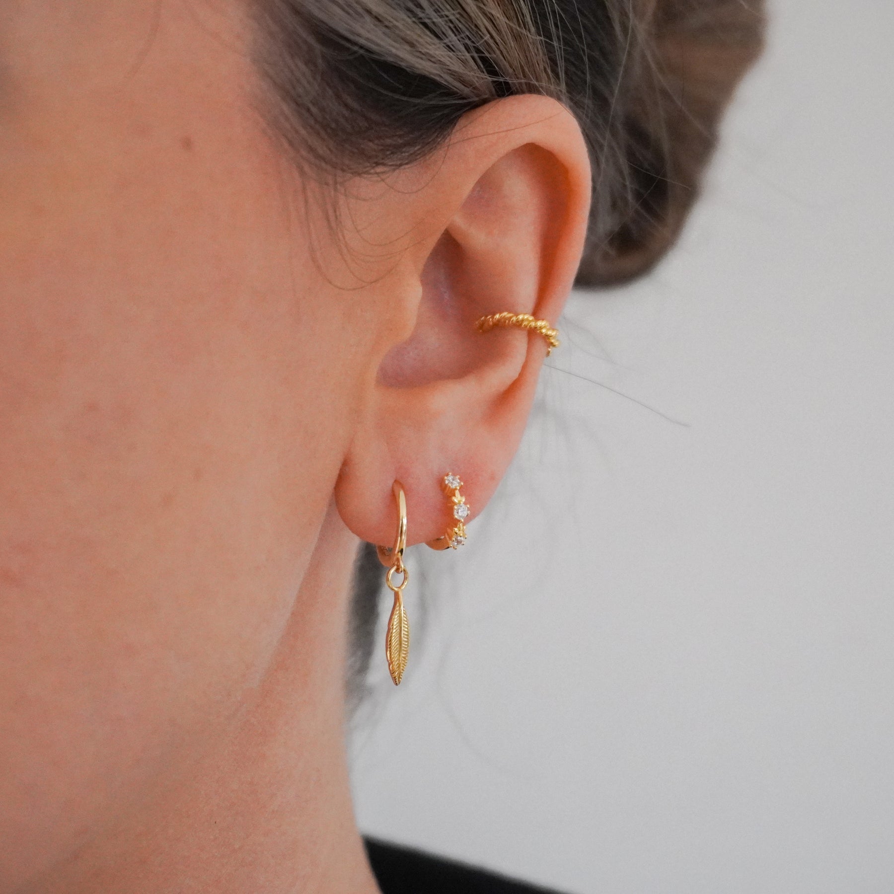 Light Feather Hoops