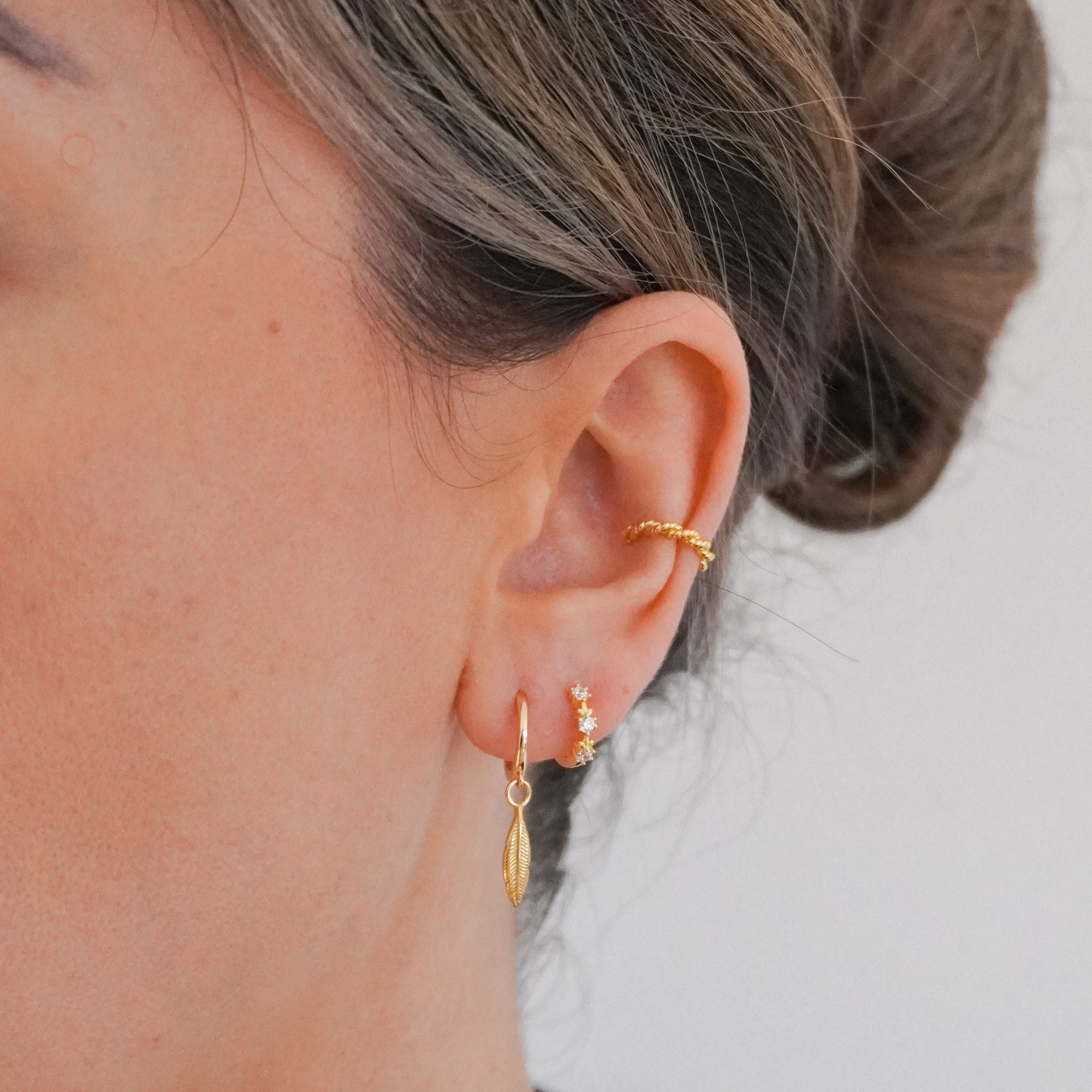Light Feather Hoops