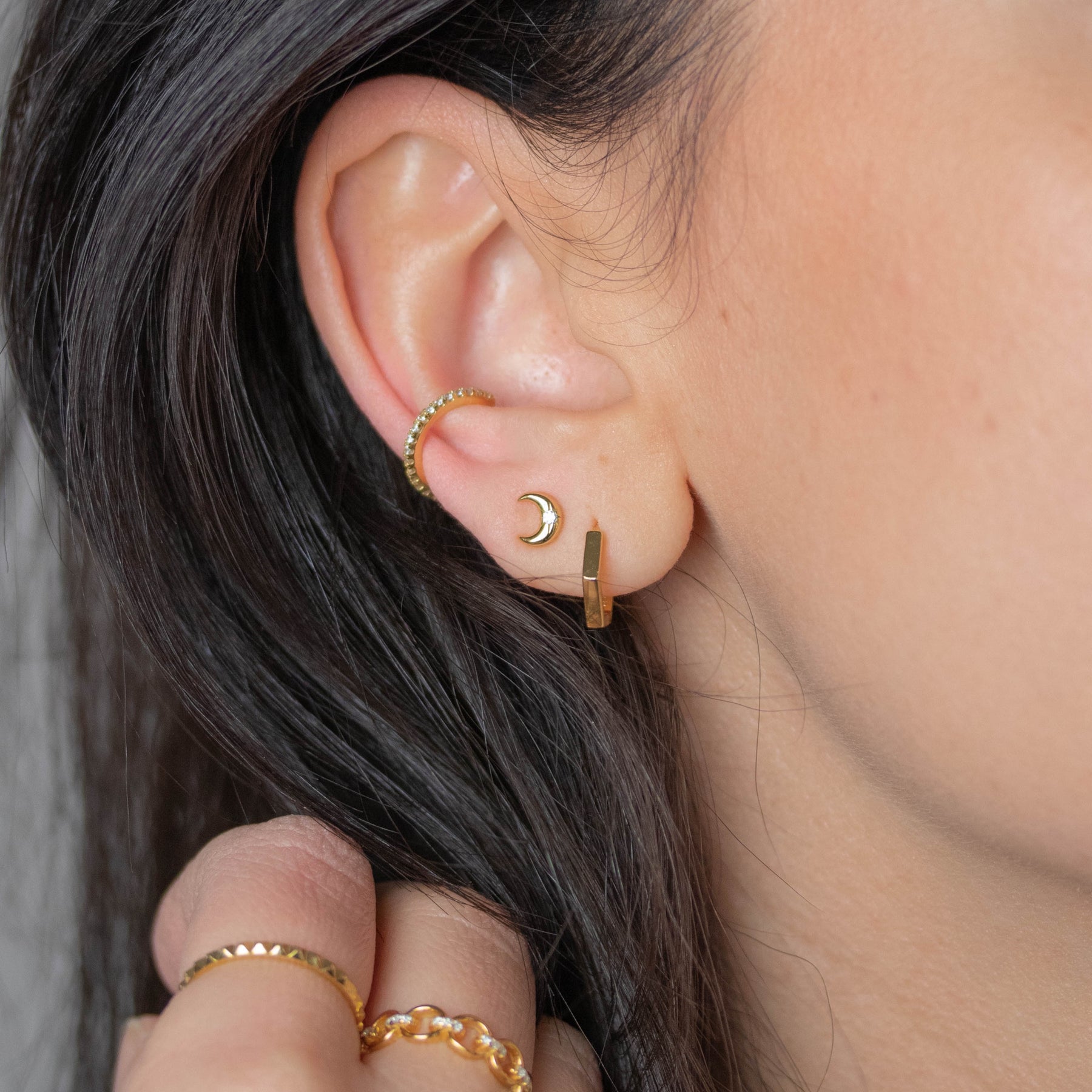 Small CZ Ear Cuff