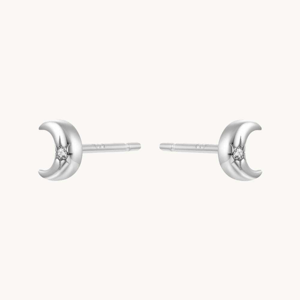 CZ Moon Stud