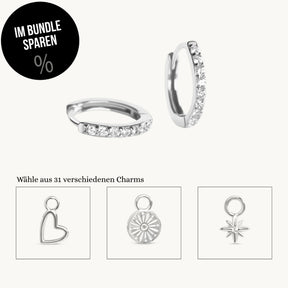 Ohrring Goldie Hoop + Charm Bundle