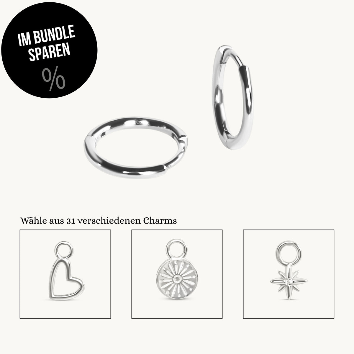 Ohrring Everyday Hoop + Charm Bundle