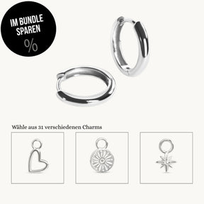 Ohrring Classic Hoop + Charm Bundle