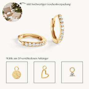 Ohrring Goldie Hoop + Charm Bundle
