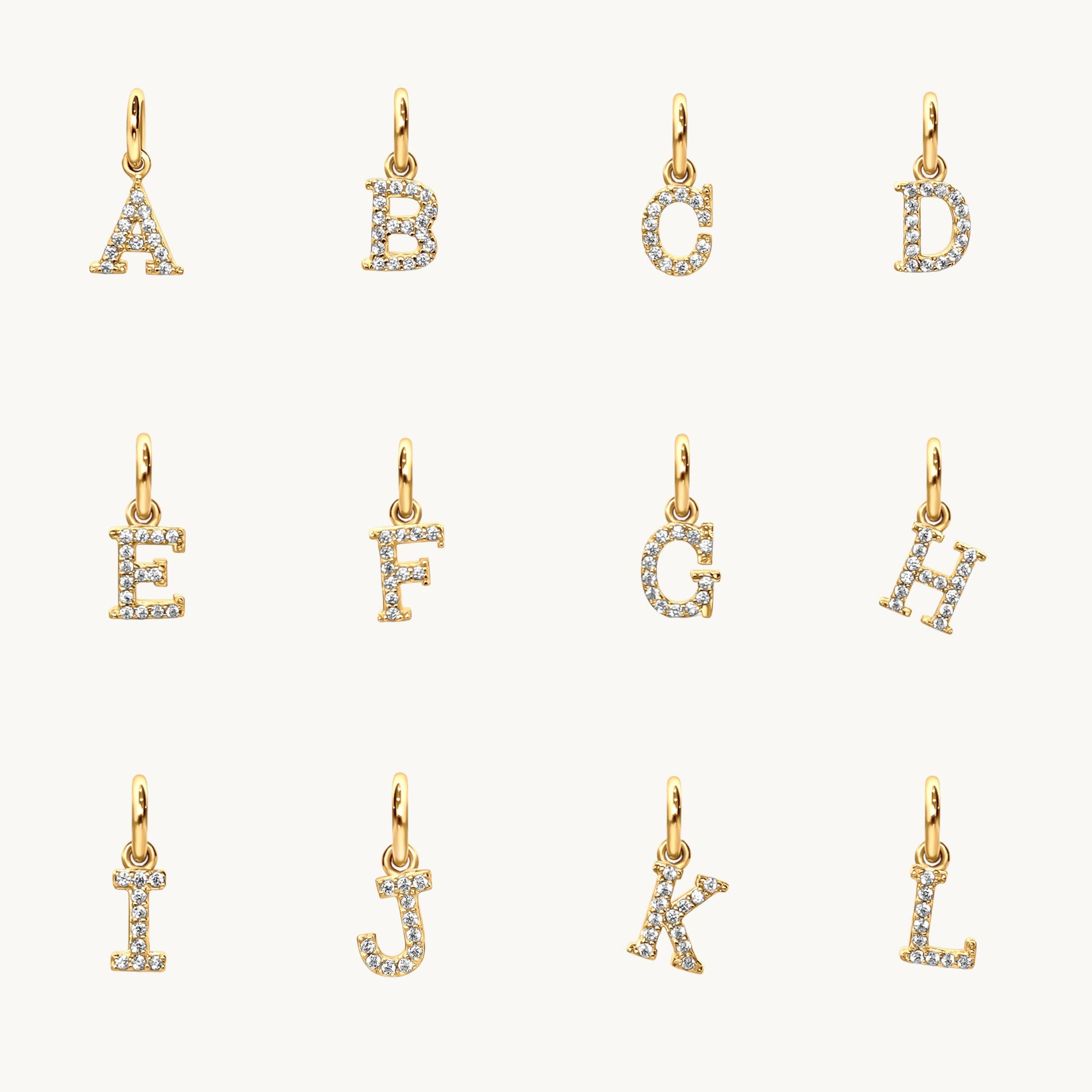 Sparkle Letter Charm