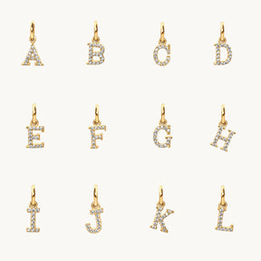 Sparkle Letter Charm