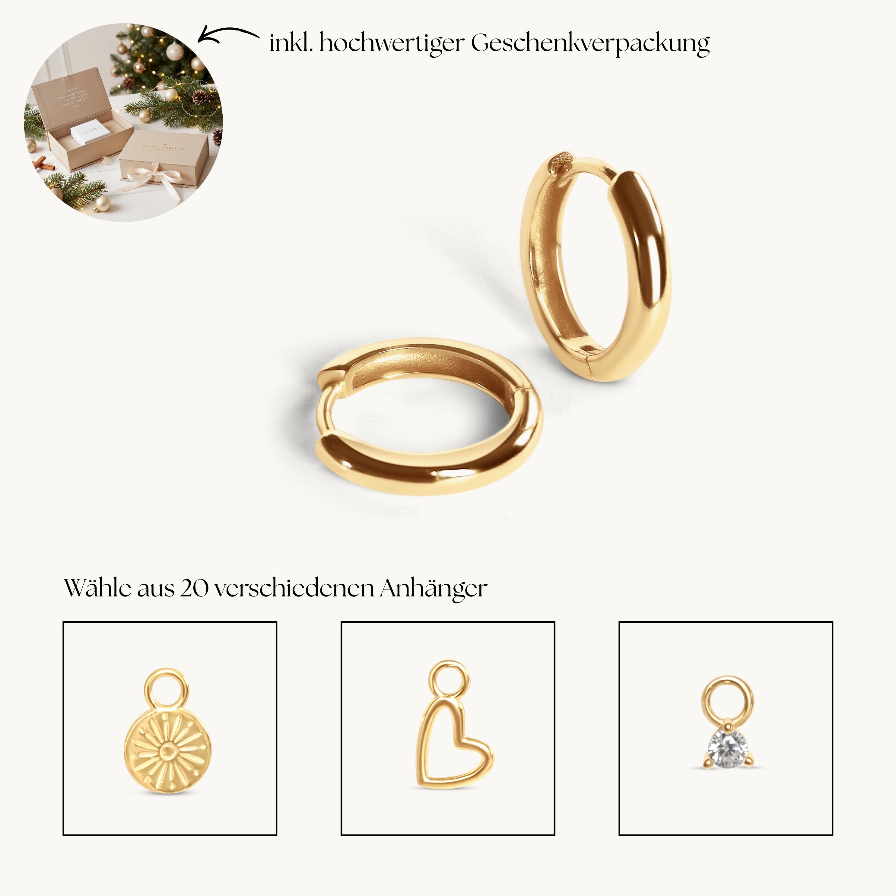 Ohrring Classic Hoop + Charm Bundle