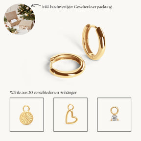 Ohrring Classic Hoop + Charm Bundle