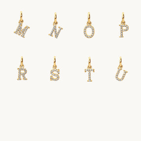 Sparkle Letter Charm