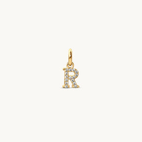 R - Sparkle Letter Charm
