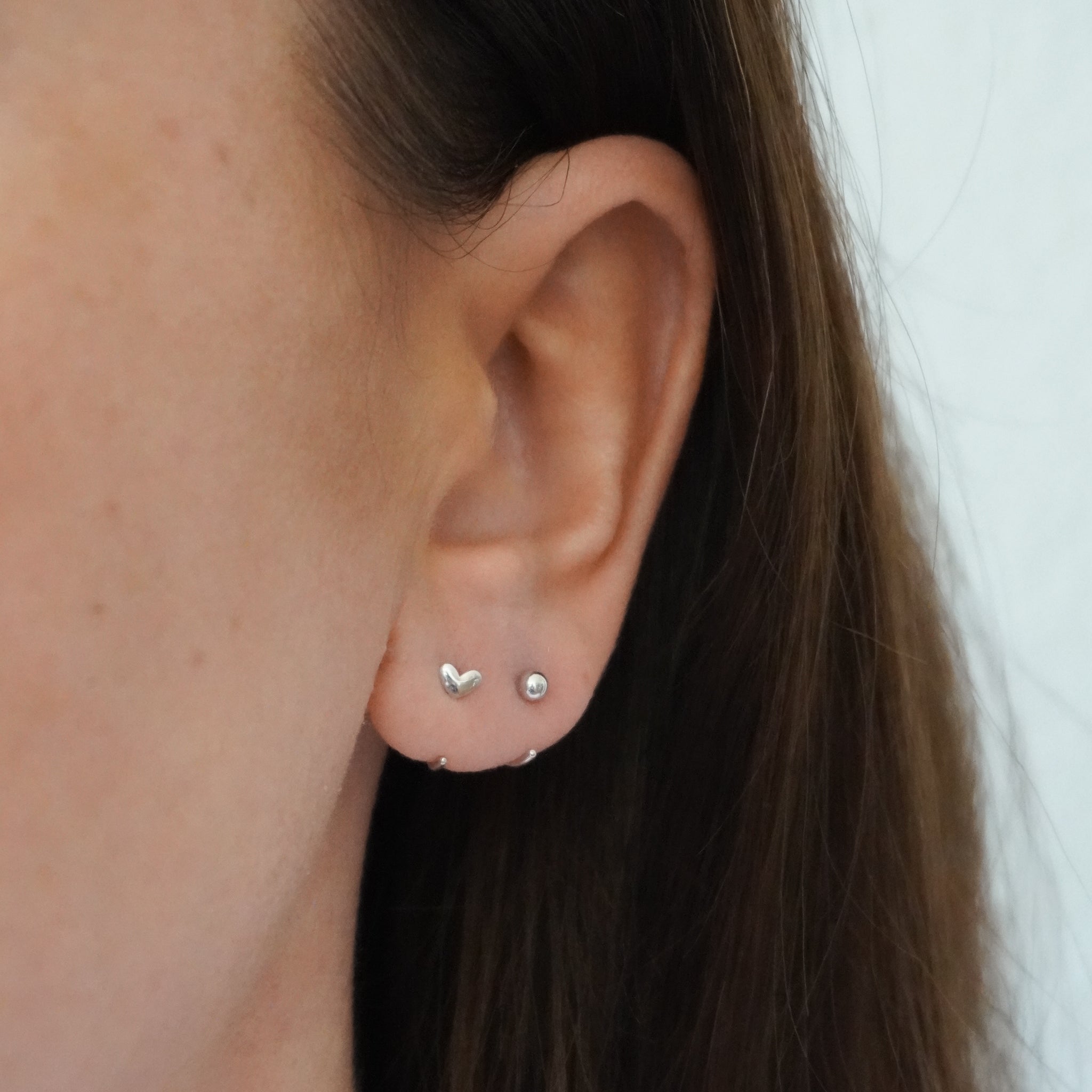 Huggie Heart Stud