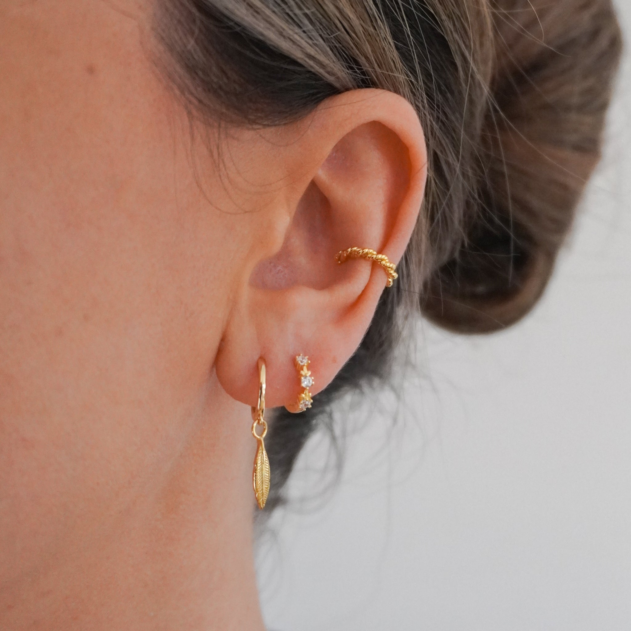 Light Feather Hoops