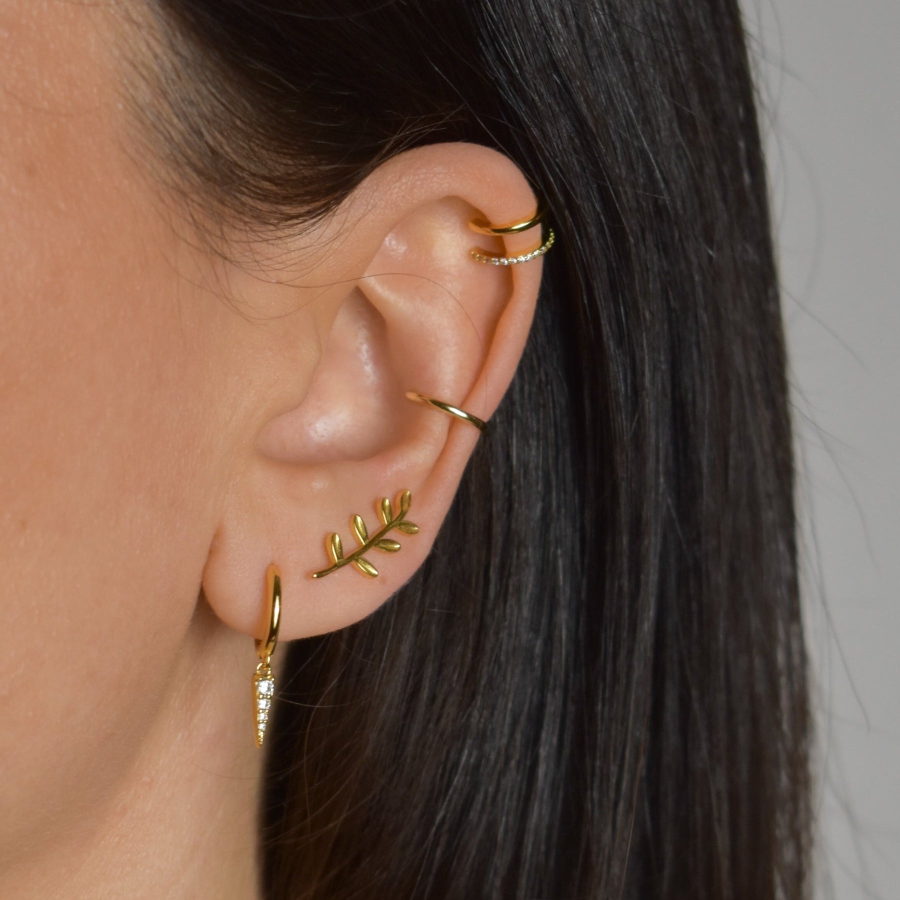Golden Leaf Ear Climber