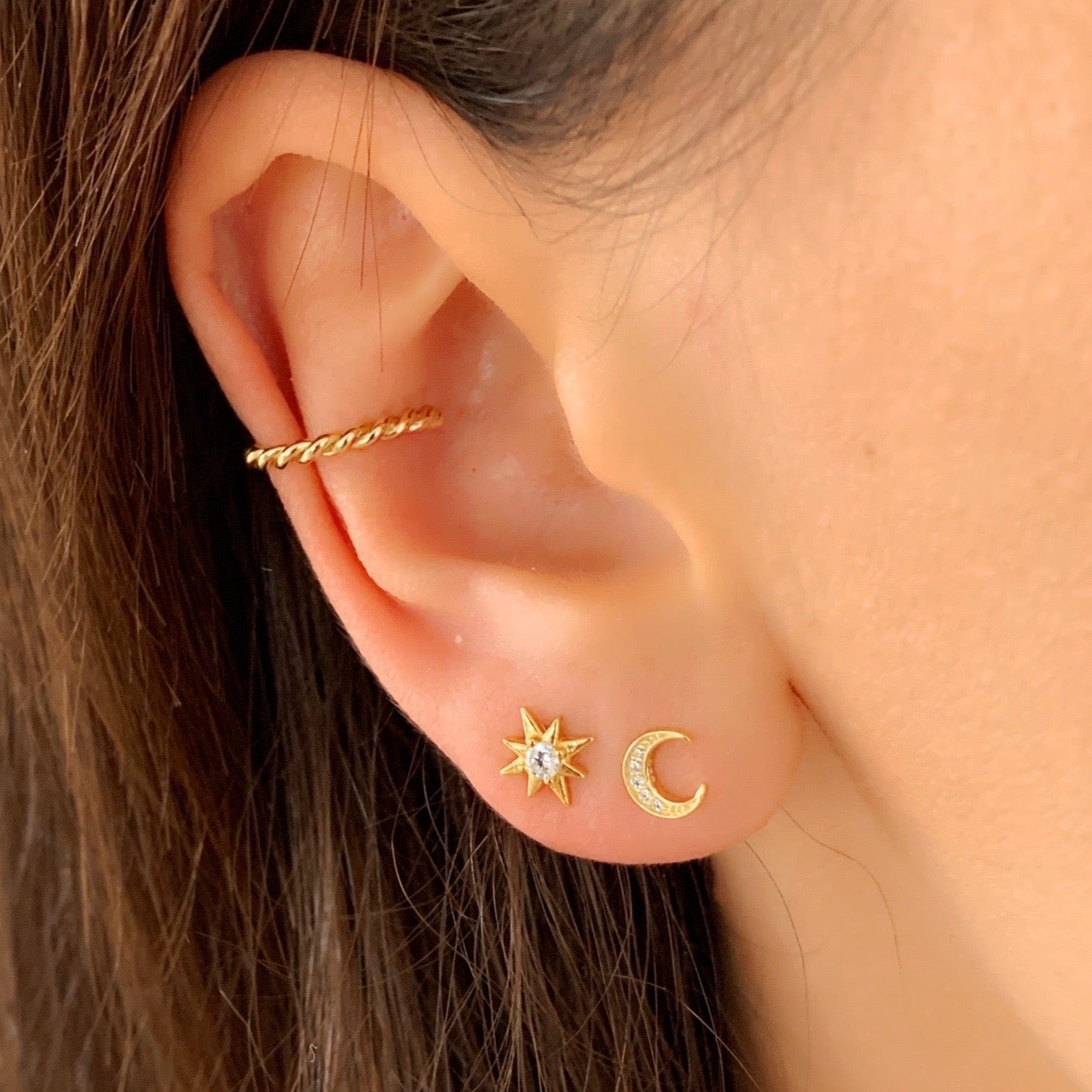 Golden Star Ohrstecker