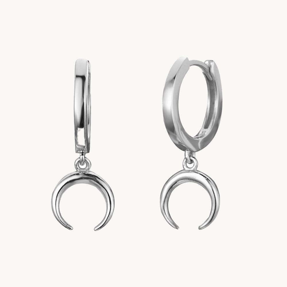 Moon Charm Hoop