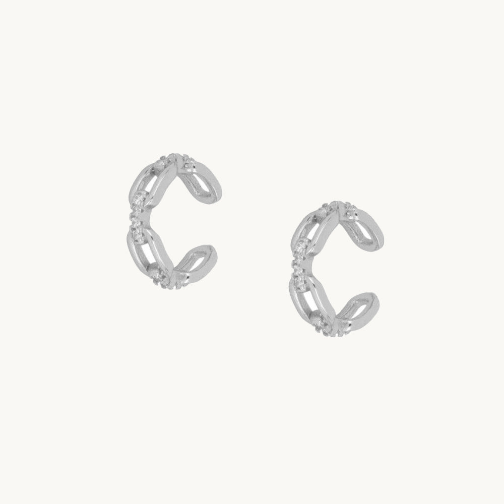 chain ear cuff silber