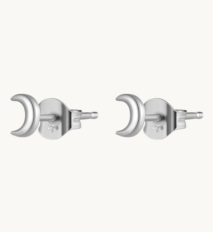 mond ohrstecker silber