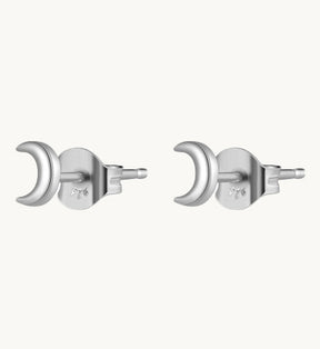 mond ohrstecker silber